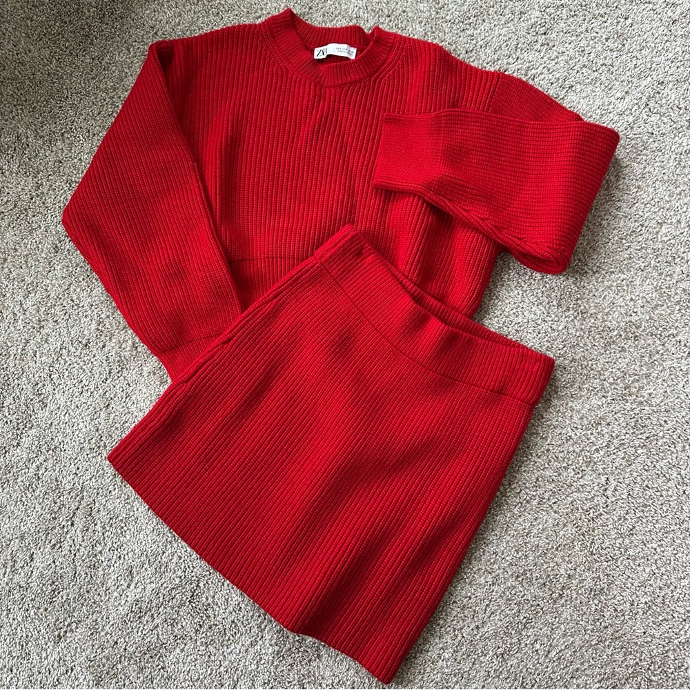 Zara Sweater Skirt Set
